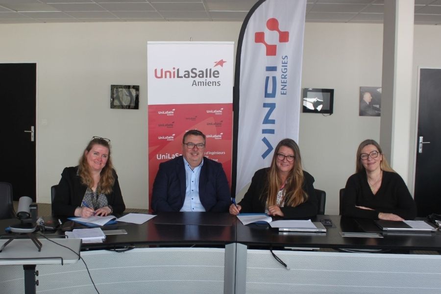 Signature du partenariat entre UniLaSalle Amiens et VINCI Énergies